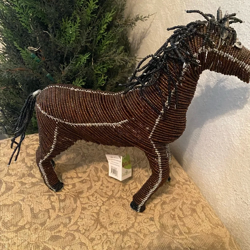 Beadworx Brown Horse with Black Tail and Mane. NWT. - Picture 3 of 11